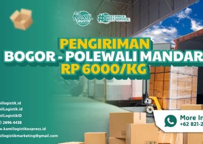 Pengiriman Bogor Polewali Mandar Rp6000/KG