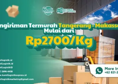 Pengiriman Termurah Tangerang Makassar Mulai dari Rp2700/KG