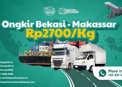 Ongkir Bekasi Makassar Rp2700/KG Solusi Termurah