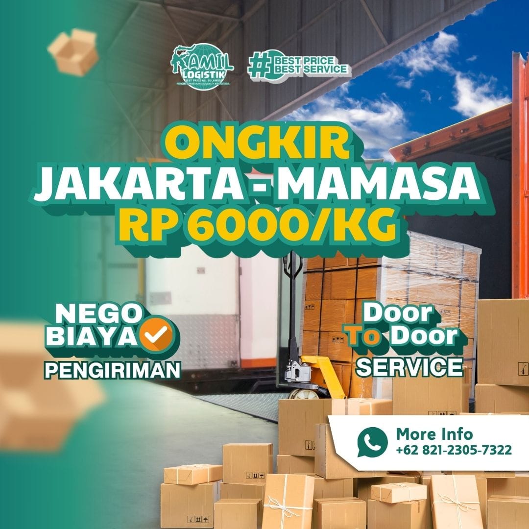 Ongkir Jakarta Mamasa Rp6000/KG
